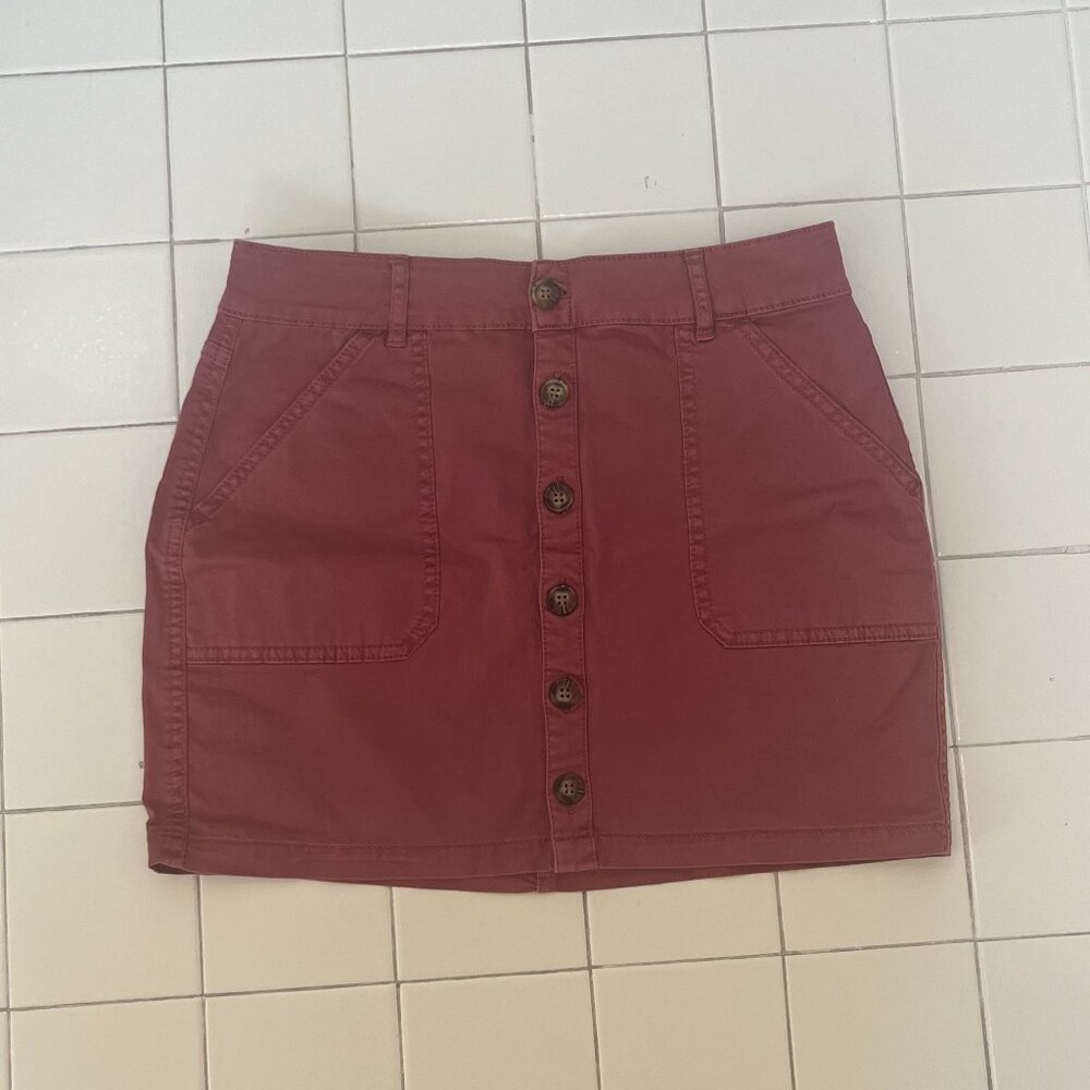 Garage Buttoned Pencil Skirt